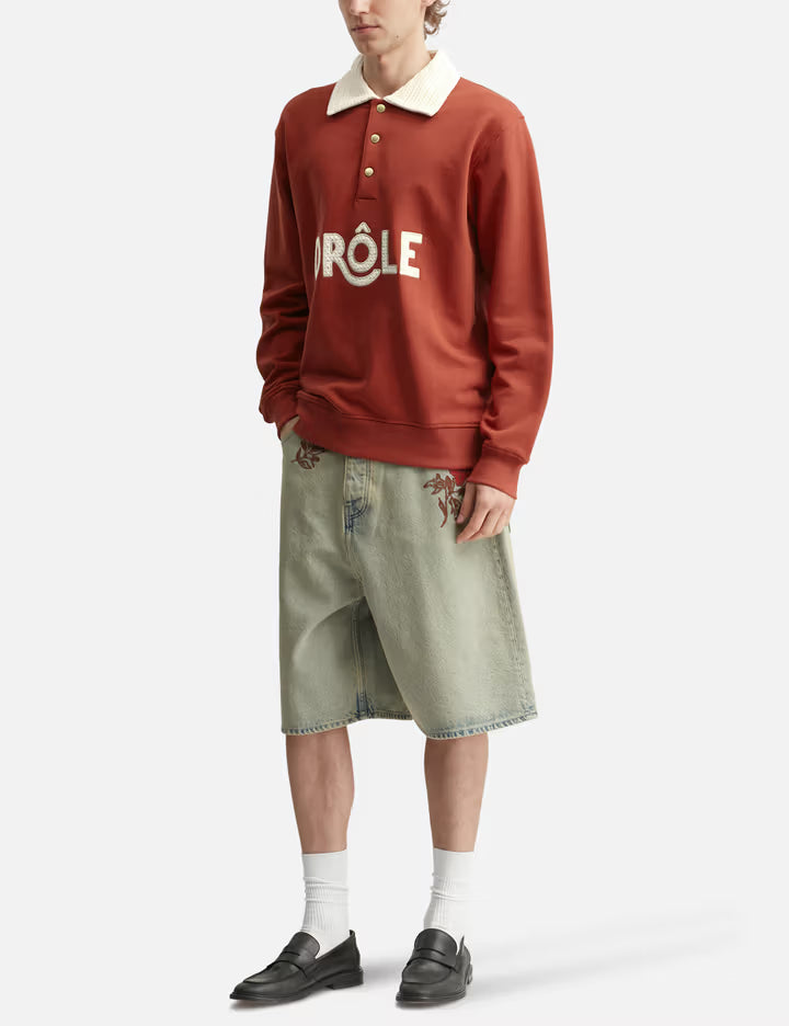 Polo Drôle Col Crochet