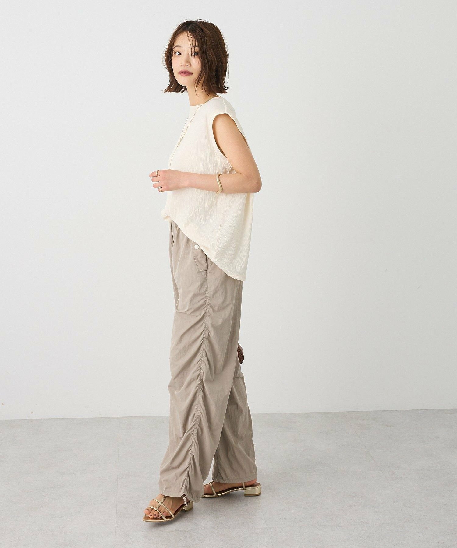 Sui Side Shirred Cargo Pants