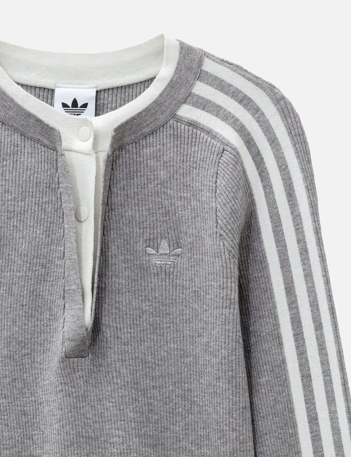 Premium 3S Button Crew Sweatshirt