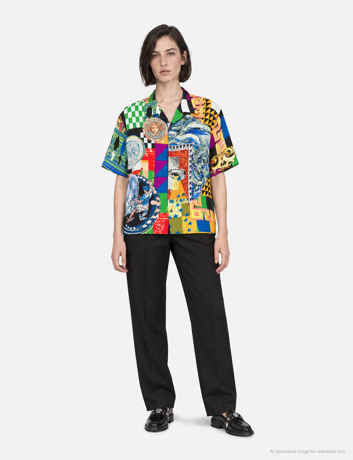 Printed Silk Twill Regular Shirt