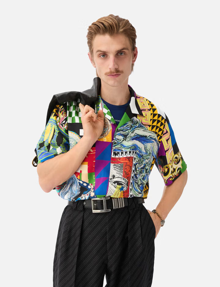 Printed Silk Twill Regular Shirt