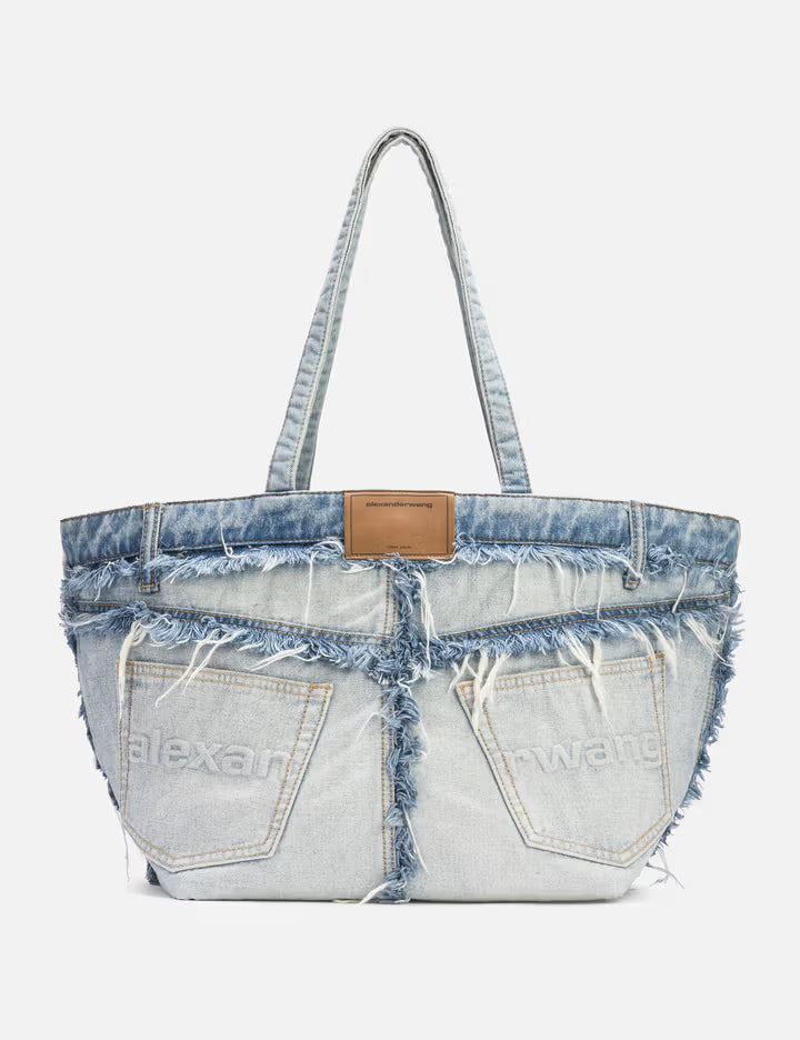 Punch Denim Fray Tote