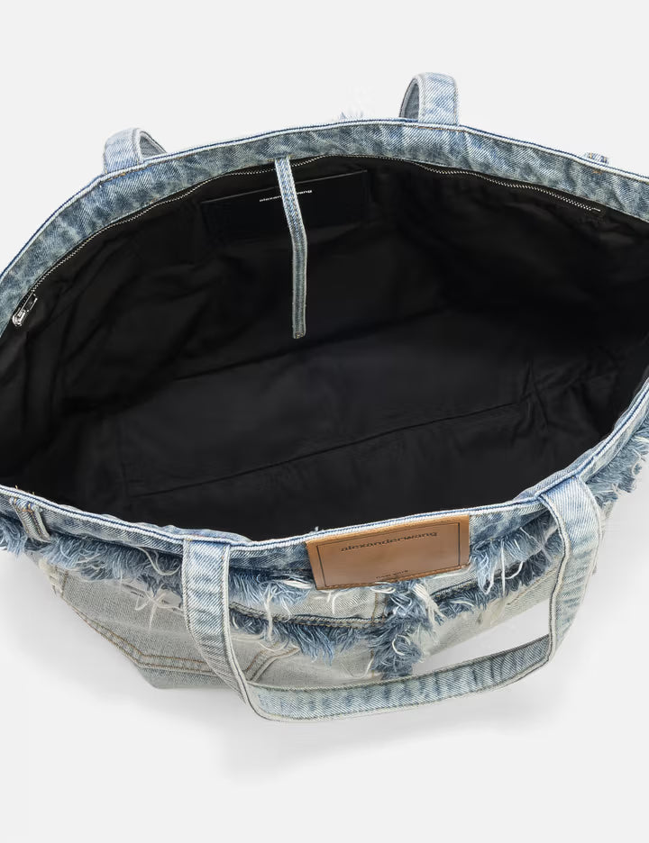 Punch Denim Fray Tote