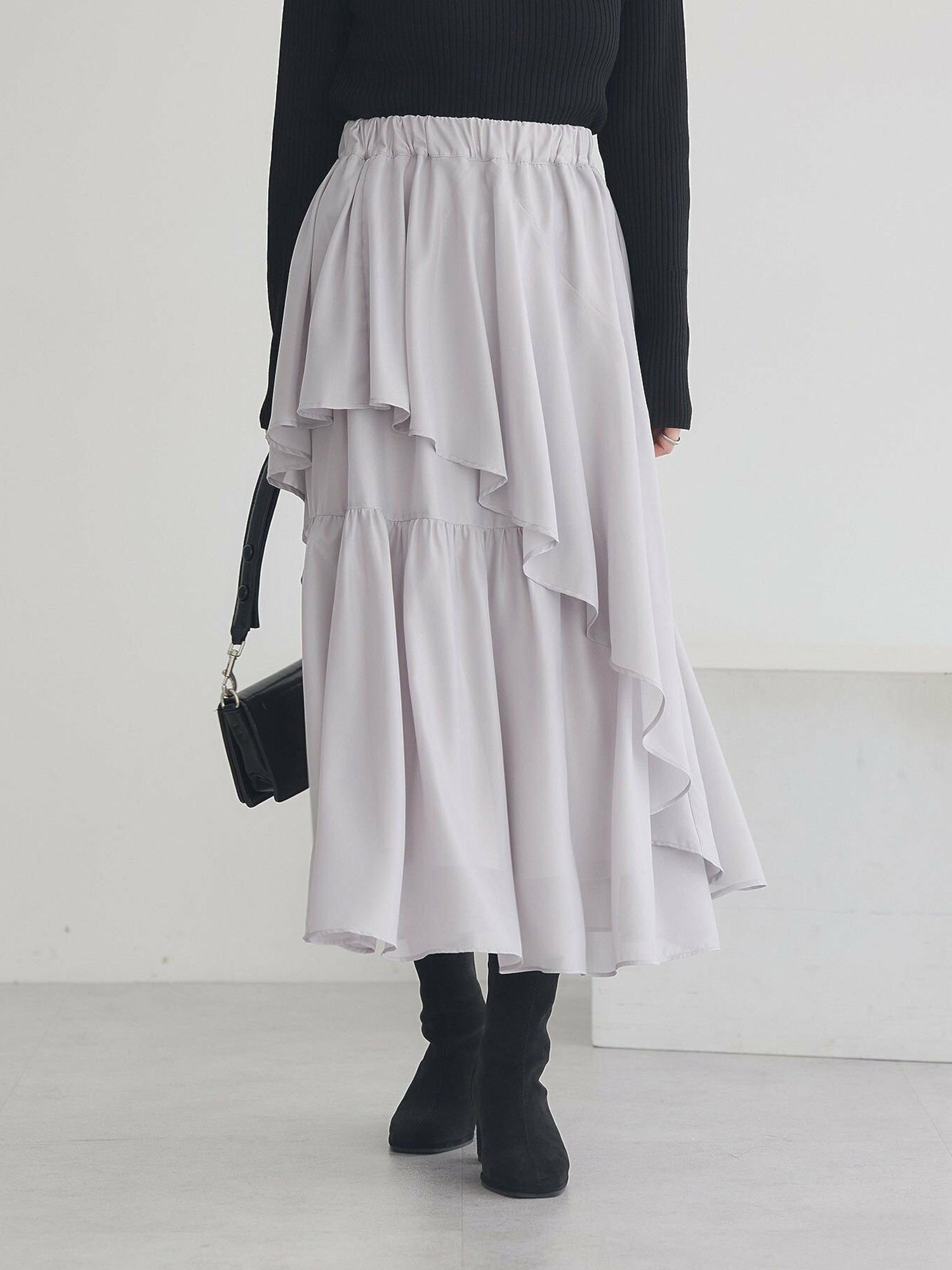 Himari Shiny Ruffle Skirt