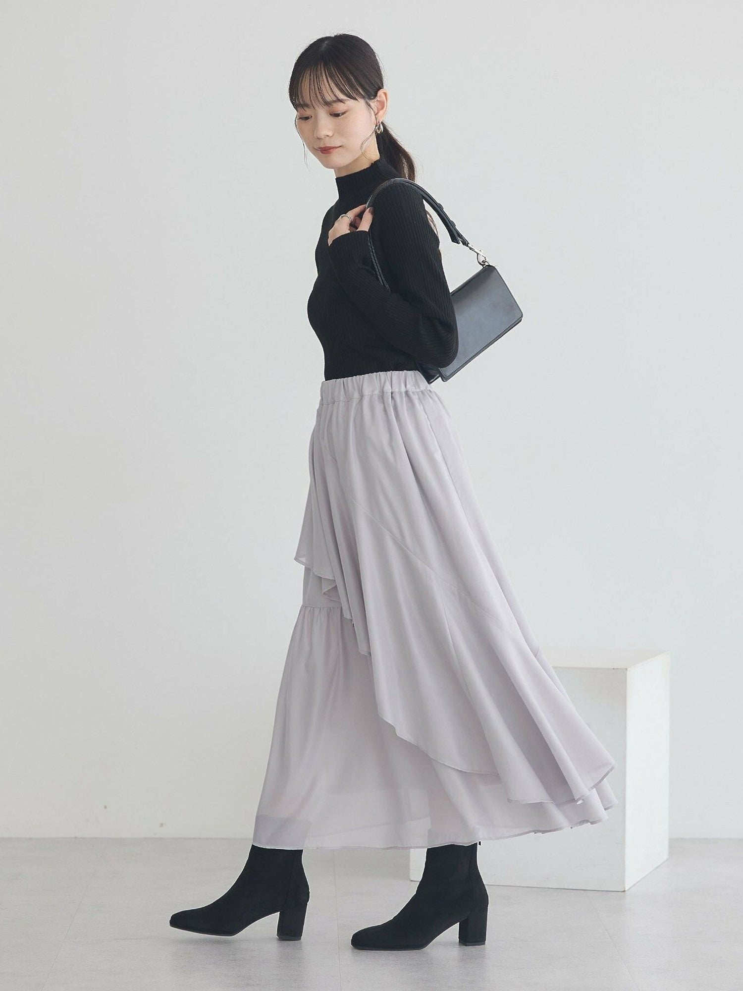 Himari Shiny Ruffle Skirt