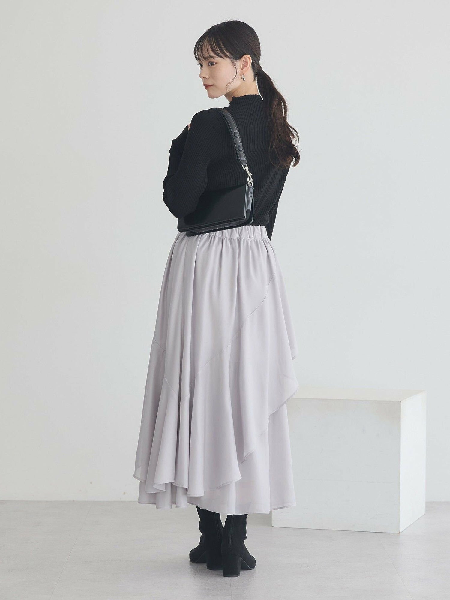 Himari Shiny Ruffle Skirt