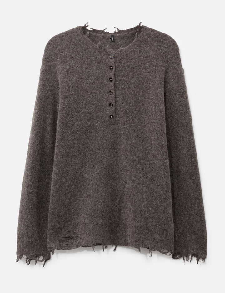 Relaxed Henley Sweater