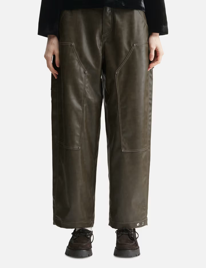 Reset Faux Leather Wide-Leg Trousers