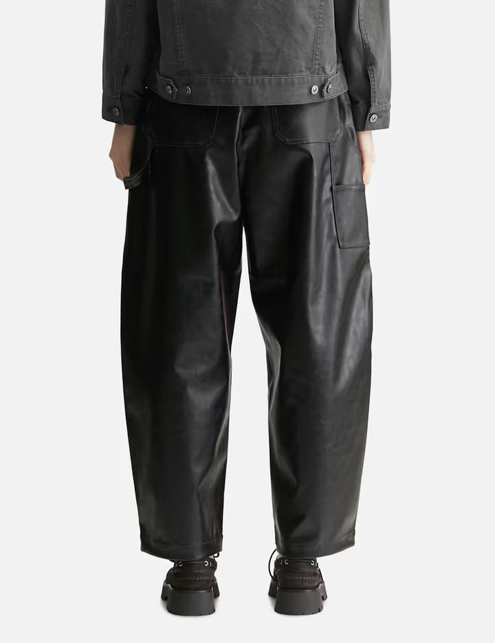 Reset Faux Leather Wide-Leg Trousers