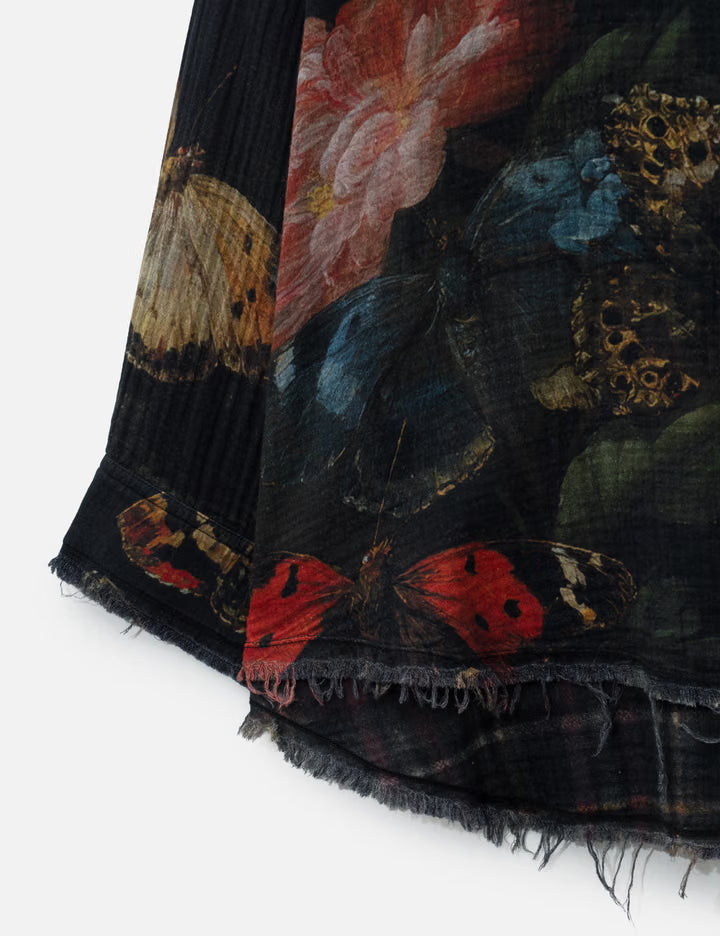 Reversible Shredded Seam Drop Neck Shirt