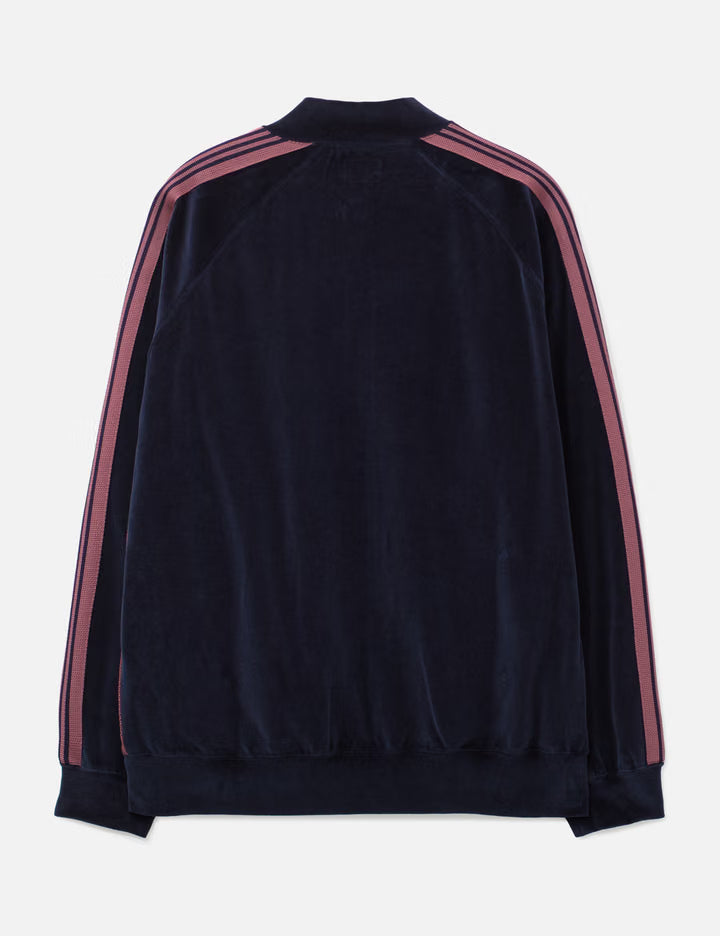 Rib Collar Track Jacket - C/PE Velour