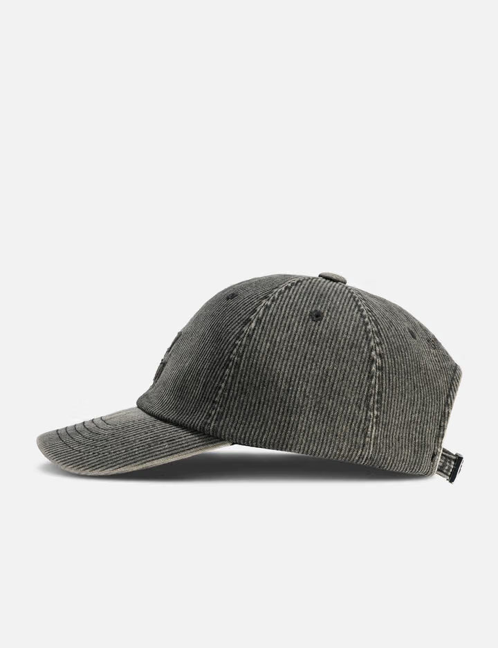 Ribbed Denim Logo Ball Cap