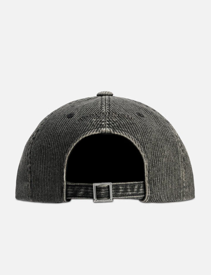 Ribbed Denim Logo Ball Cap
