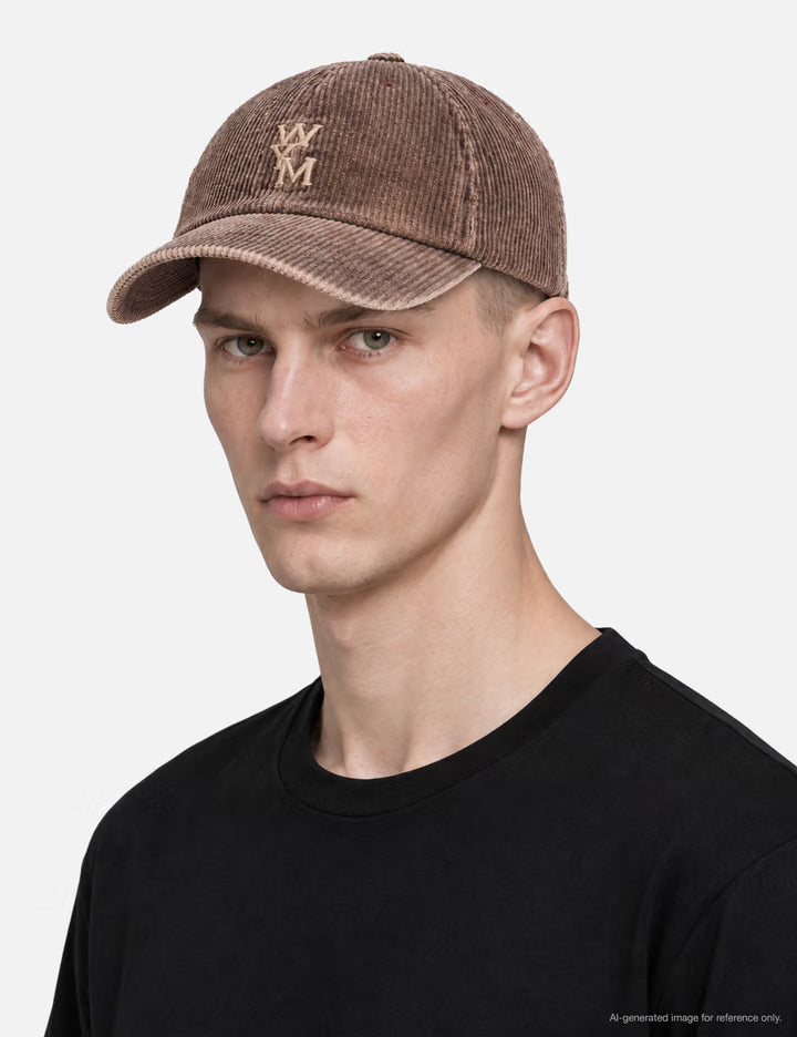 Ribbed Denim Logo Ball Cap