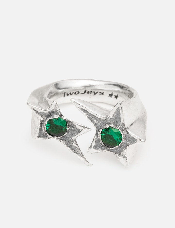 Green Two Stone Ring