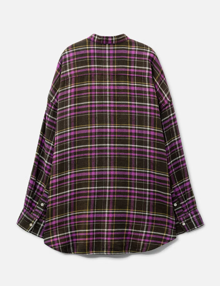 Scarf Inset Drop Neck Shirt