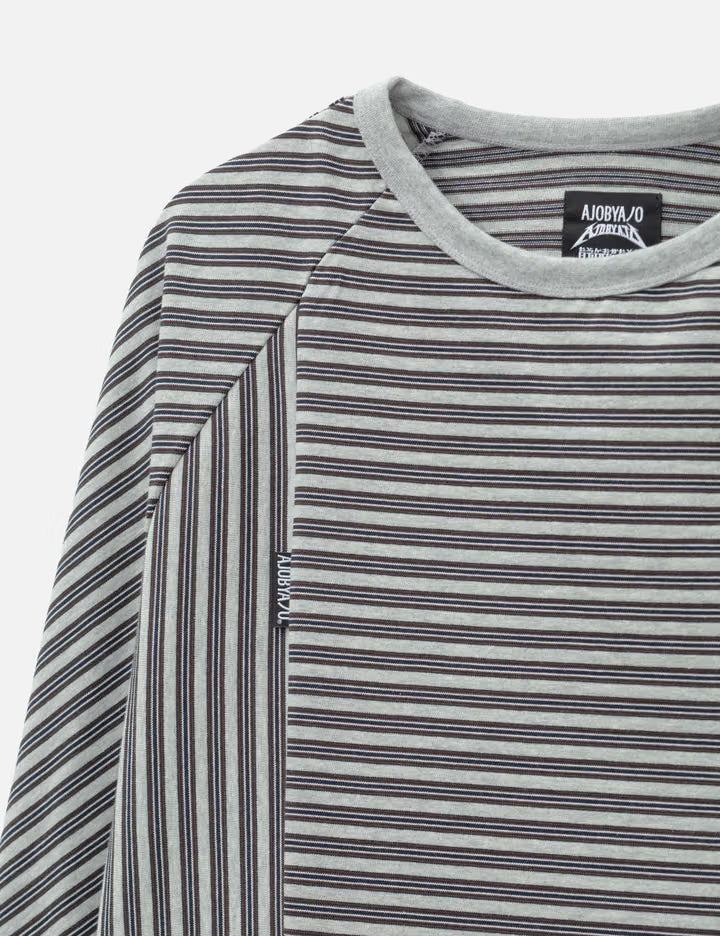 Sculpted Raglan Stripe Long Sleeve