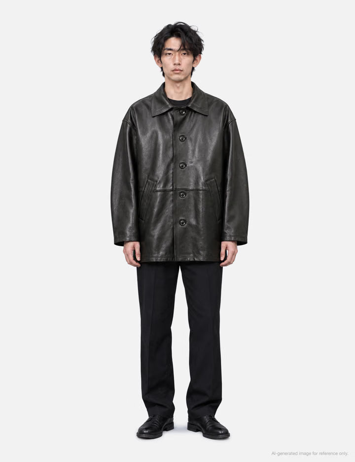 Sheep Leather Cut Off Car Coat