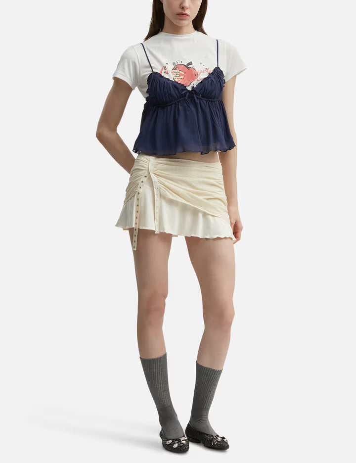 Shirred Crinkle Bustier