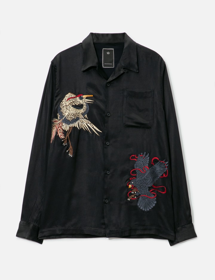 Crow and Heron Camp Collar Shirt