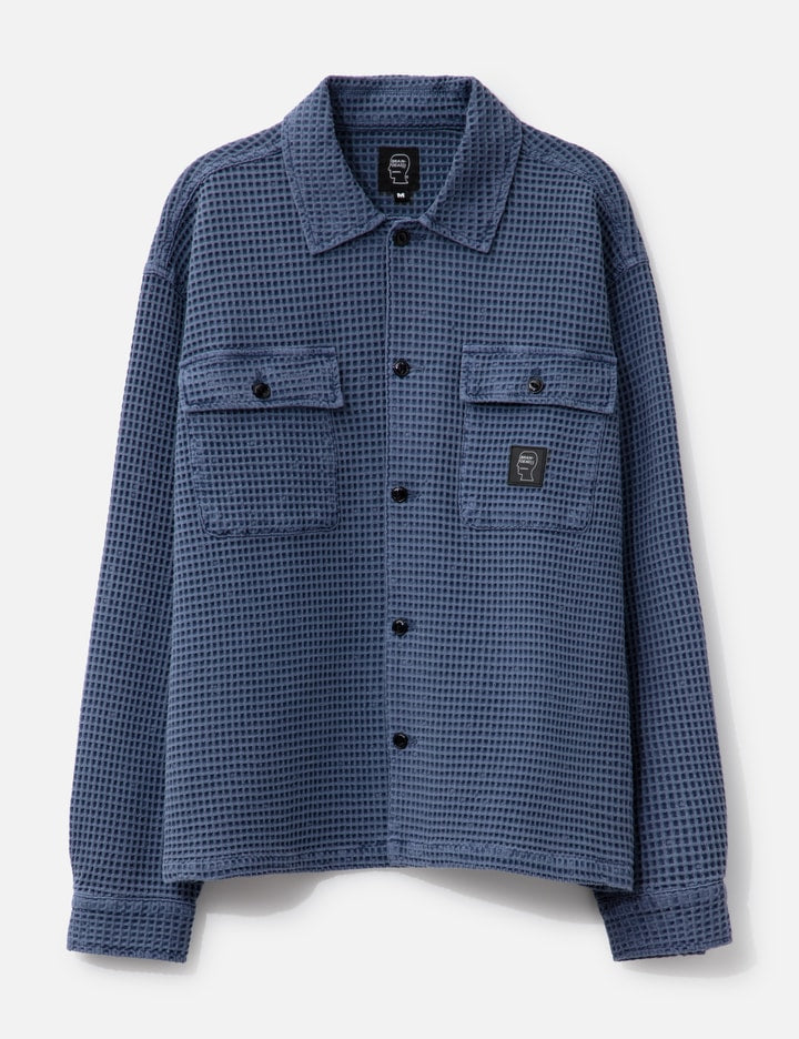 Waffle Button Front Shirt