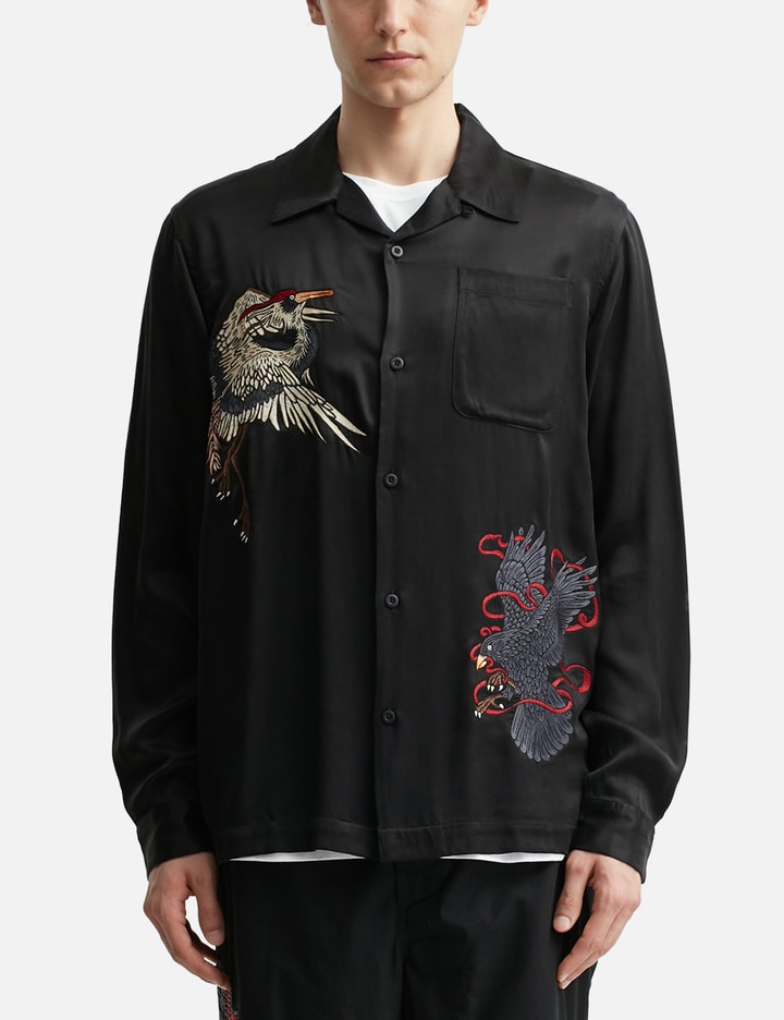 Crow and Heron Camp Collar Shirt