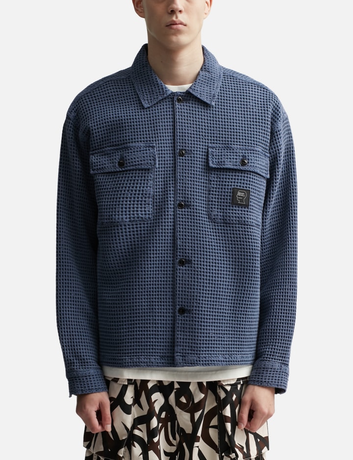 Waffle Button Front Shirt