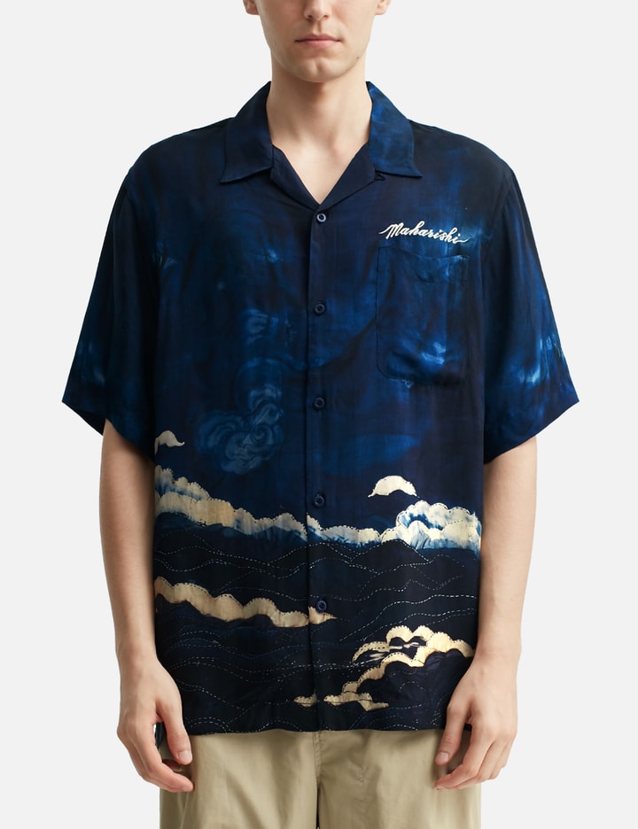 Boro Crane Camp Collar Shirt