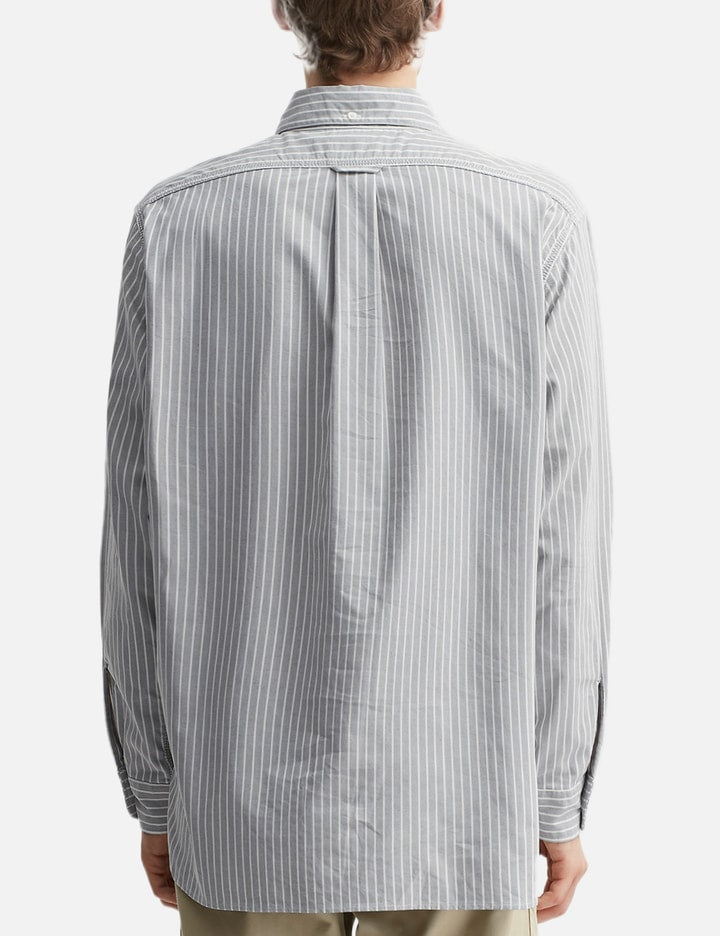 Button Down Stripe Wind Shirt