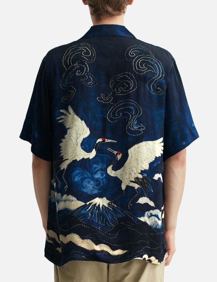 Boro Crane Camp Collar Shirt