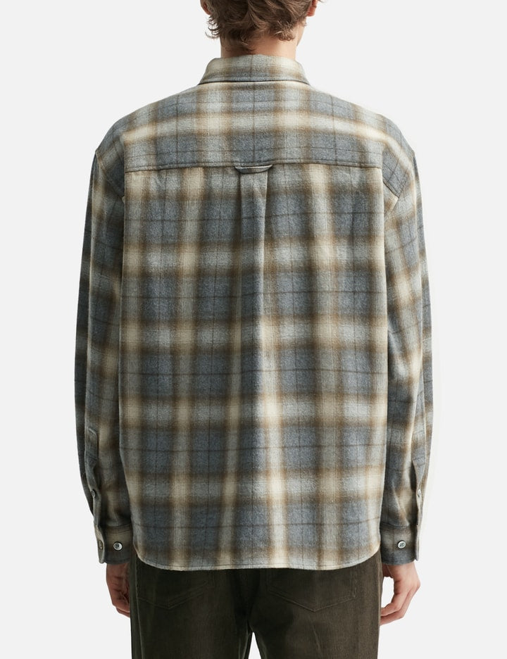 Ombre Flannel One Pocket Checkered Shirt