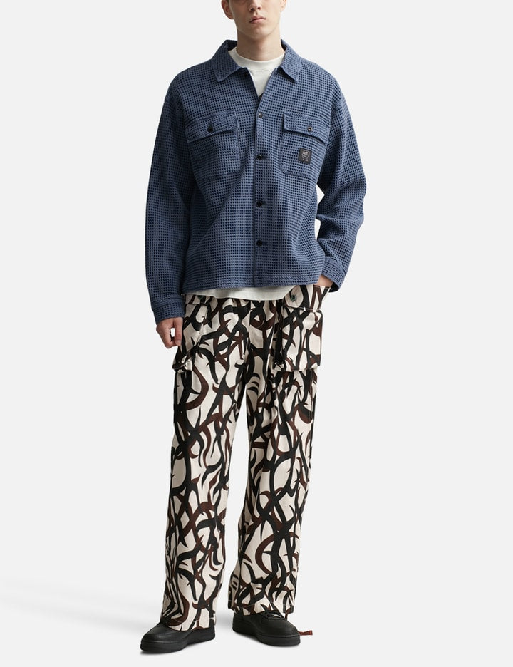 Waffle Button Front Shirt