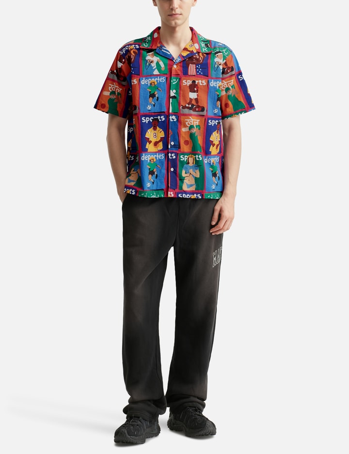 Illustrated S/S Button Up