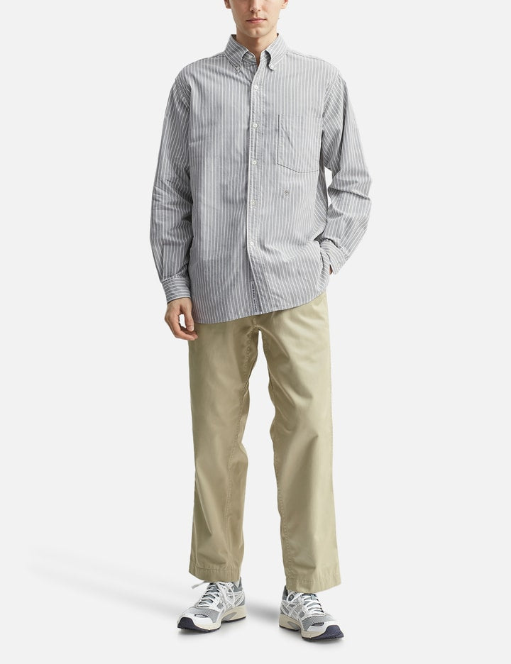Button Down Stripe Wind Shirt