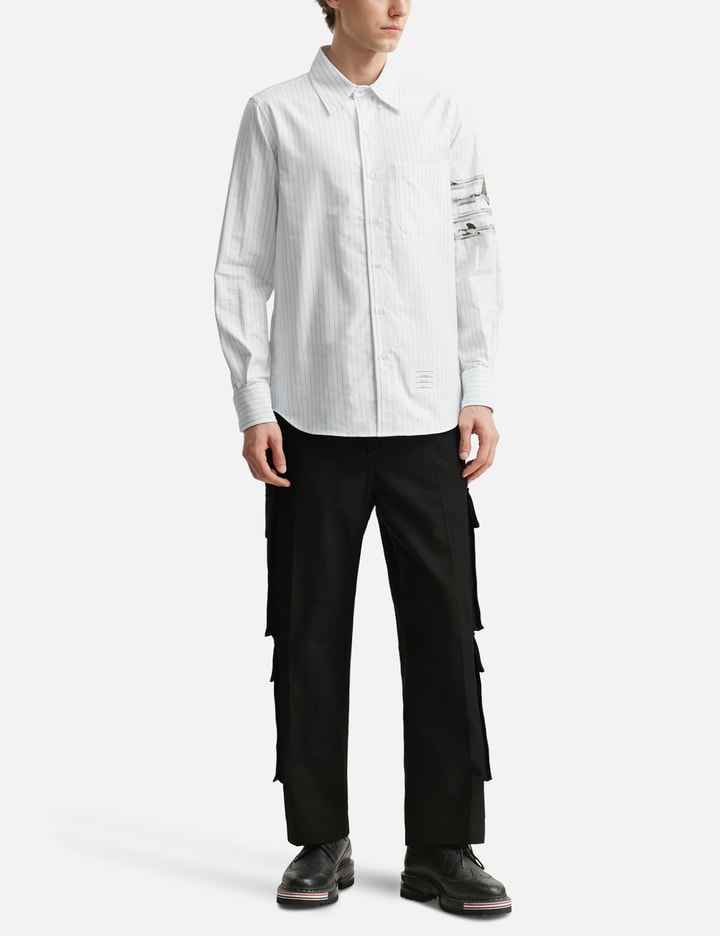 Geese 4-bar Pinstripe Oxford Shirt