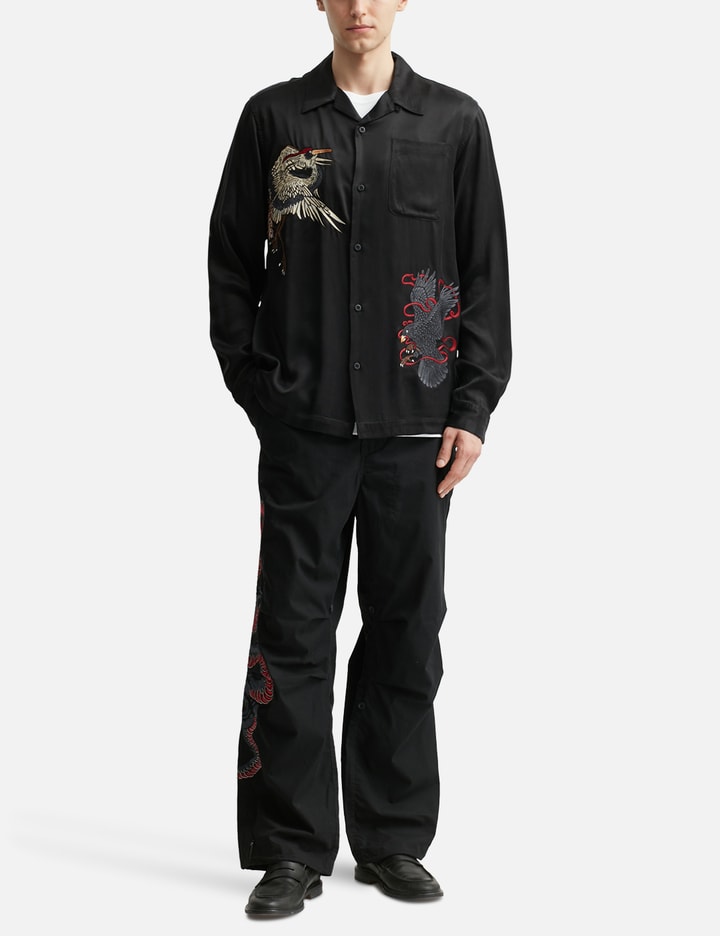 Crow and Heron Camp Collar Shirt