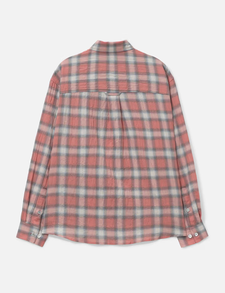 Seersucker Ombre Checkered Shirt