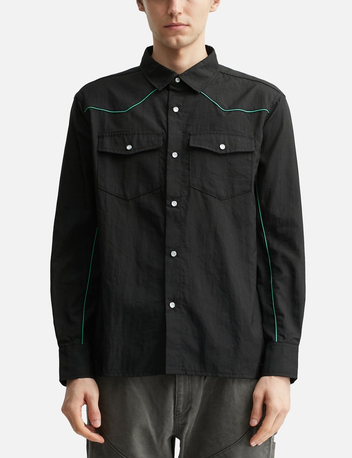 Nylon Western Button Up