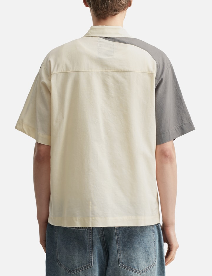 Patchwork Face Linen Camp Shirt