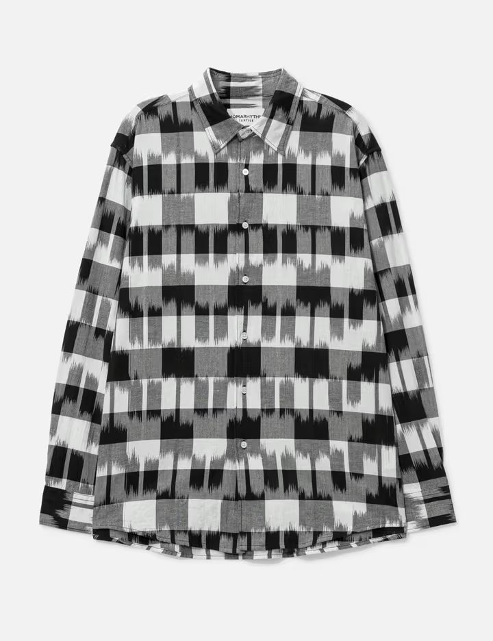 Ikat Check Regular Collar Shirt