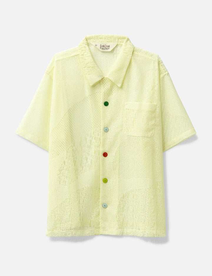 ENGINEERED MESH SHORT SLEEVE BUTTON UP