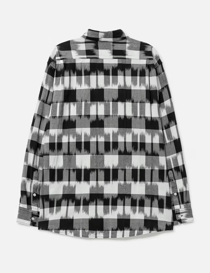 Ikat Check Regular Collar Shirt