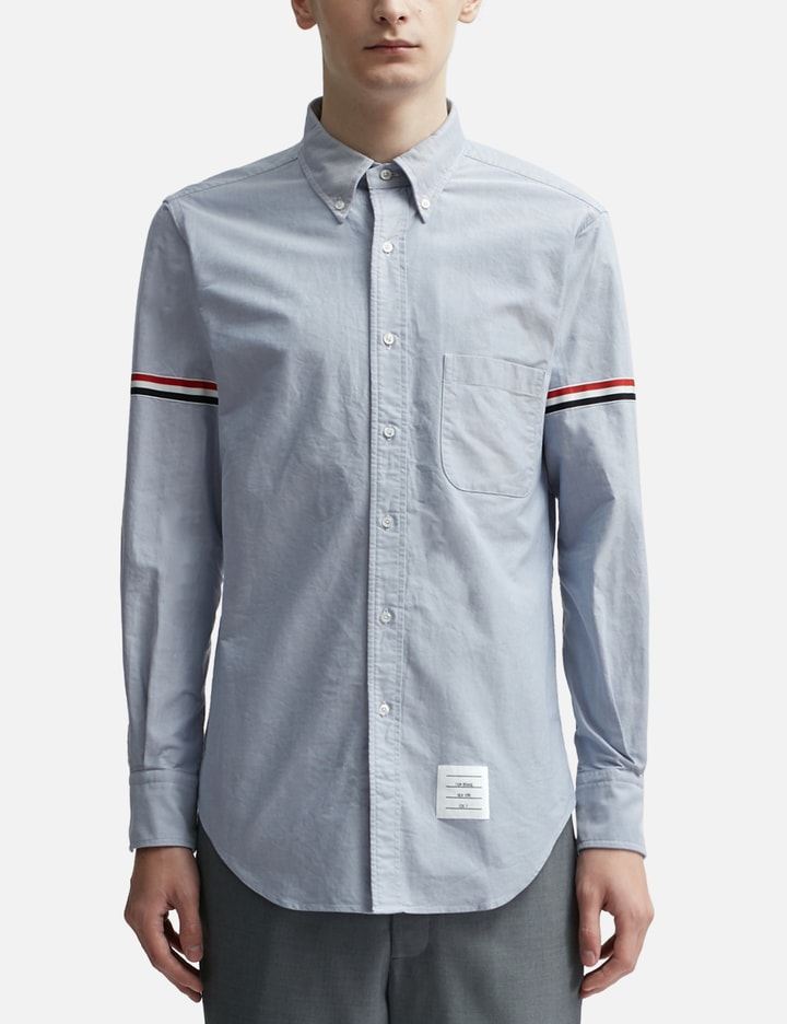 Oxford Striped Grosgrain Armband Classic Shirt