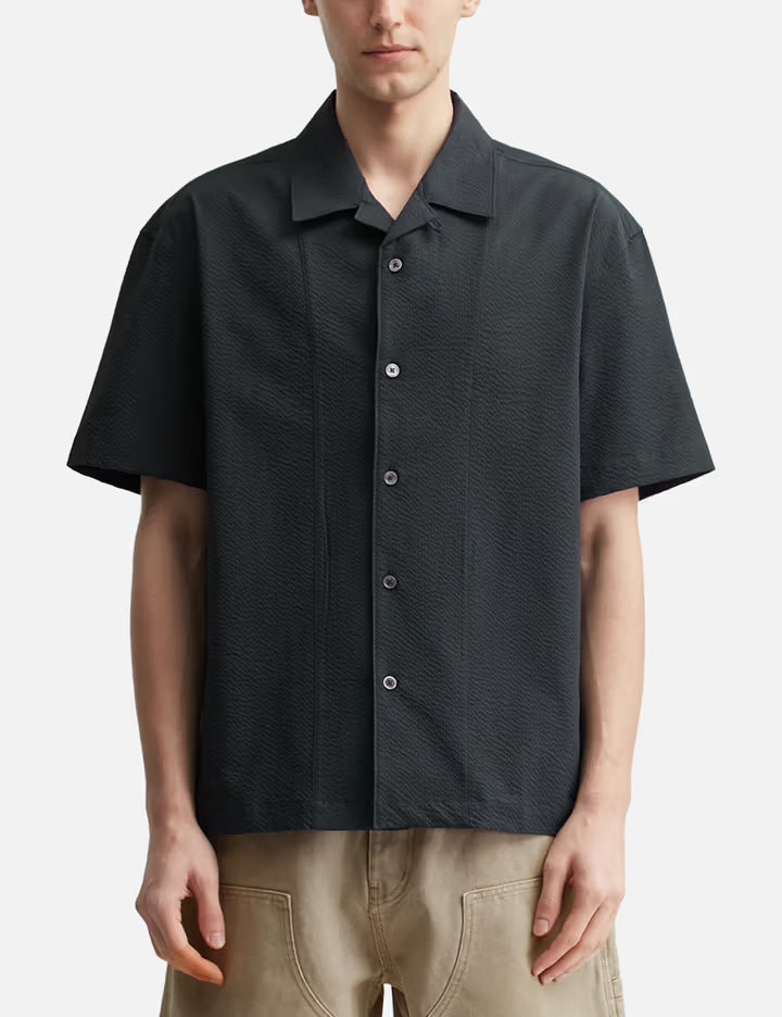 Panel Line Camp Collar Half Shirt