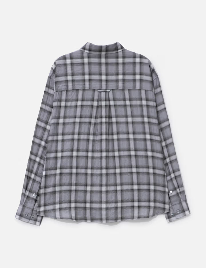 Seersucker Ombre Checkered Shirt