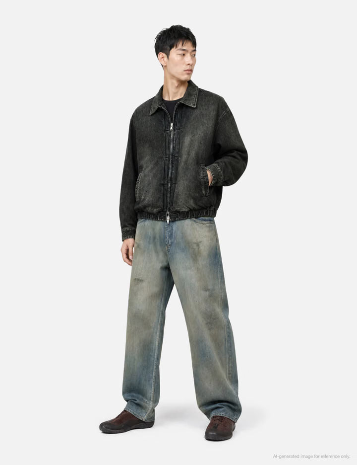 Shoe-Cut Denim Pants