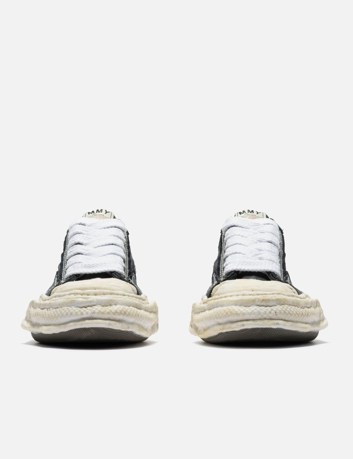 "PETERSON23" Original Sole Vintage Effect Embroidered Canvas Low-top Sneaker