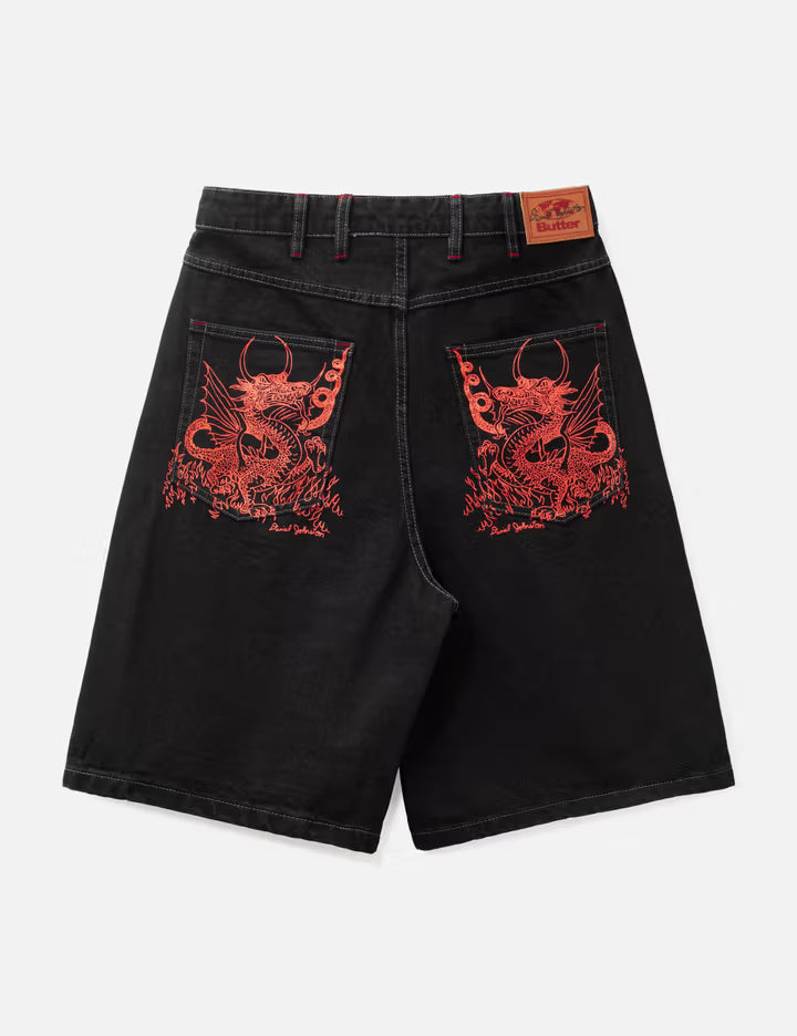 Butter Goods X Daniel Johnston Dragon Denim Shorts