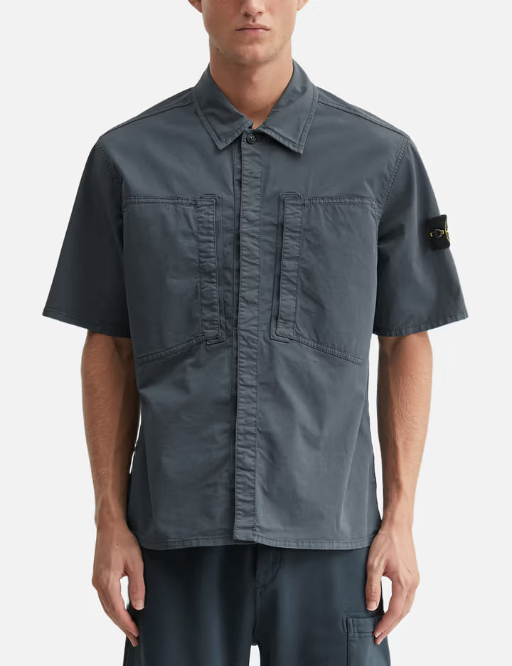 Short Sleeves Cotton Twill Shirt