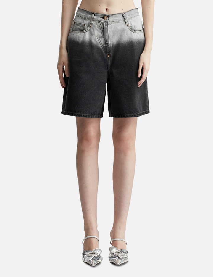 Washed Bermuda Denim Pants